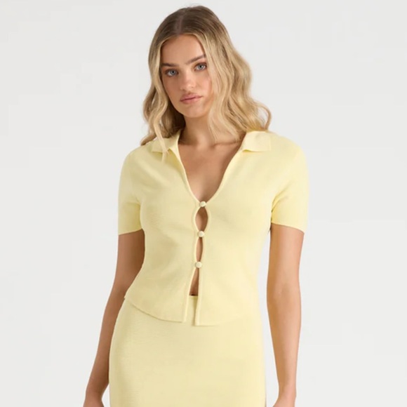 RUNAWAY THE KNIT TOP - BUTTER - Picture 1 of 7